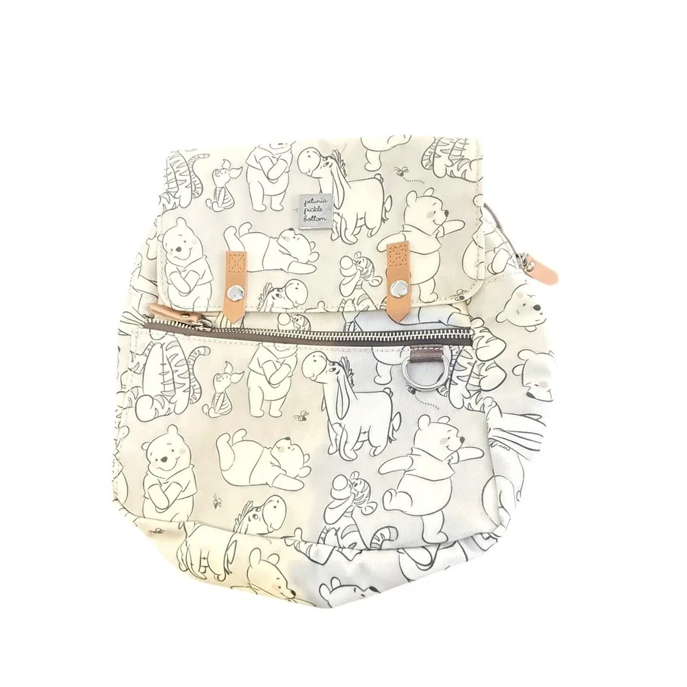 Petunia Pickle Bottom‎ Disney Winnie the Pooh Backpack Sketch Grey Cream 11in